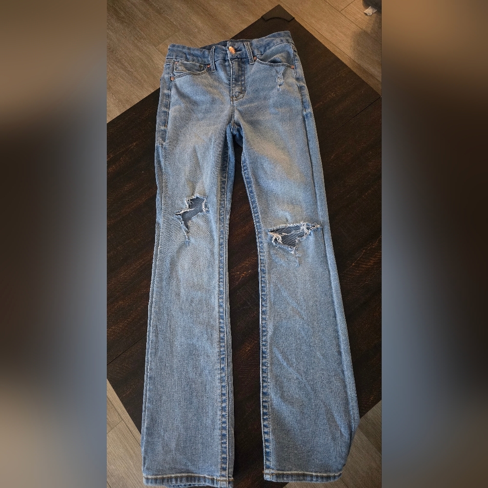 Seven7 Women's Bootcut Leg Jeans in Light Blue
